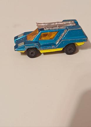 Matchbox superfast 1975 год- no.68 cosmobile - blue-yellow base-white interior, винтажная модель машинка