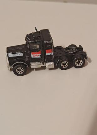 Matchbox 1983 год convoy big rig black peterbilt 3” collectible rare macau hood, коллекционная винтажная машина