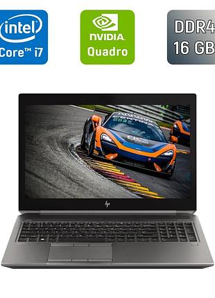 Мобільна робоча станція б-клас hp zbook 15 g6 / 15.6" (1920x1080) ips / intel core i7-9850h (6 (12) ядер по 2.6 - 4.6 ghz) / 16 gb