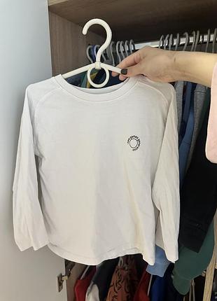 Zara білий лонгслів 110