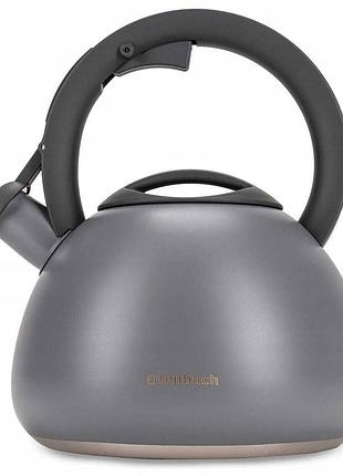 Чайник ofenbach silver 2.7л нержавеющая сталь, со свистком, серый матовый