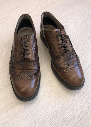Італійські шкіряні туфлі з перфорацією studio pollini, 38