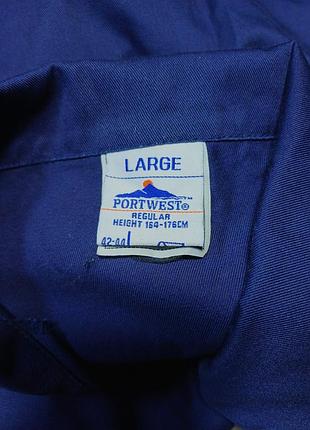 Плечи 49 см portwest 
size large рабочий темносиний комбинезон regular height 164-176 см 42-44 inches 54-56 euro 
65% polyester 35% cotton 3