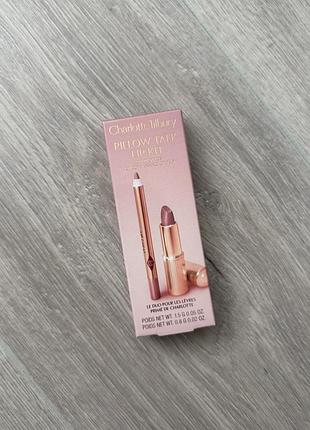 Набір charlotte tilbury pillow talk lip kit помада + олівець