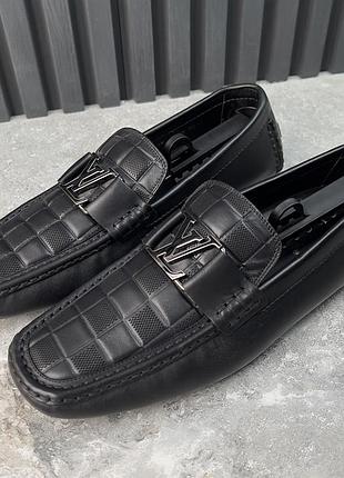 Louis vuitton monte carlo damier driving moccasin чоловічі туфлі мокасини шкіра оригінал 44 eur