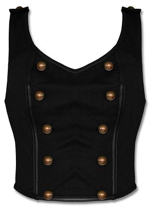 Топ hell bunny metal top готический черный gothic
