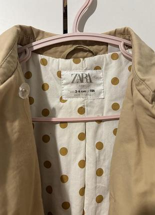 Тренч для дівчинки zara 3