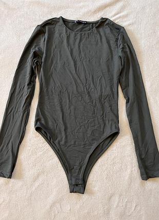 Низька ціна! боді з довгим рукавом. zara. m. реглан. кофта. боди. боді хакі