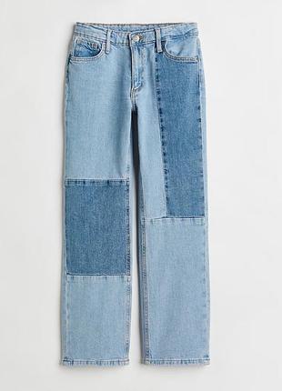 Новые стильные подростковые джинсы h&amp;m для девочки р. 158 13 лет голубые с утяжкой
