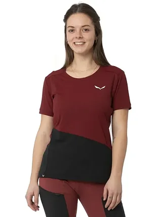 Футболка salewa puez sporty dry wmn жіноча 1571 l бордова