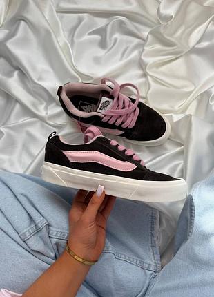 Жіночі кросівки vans knu skool brown pink