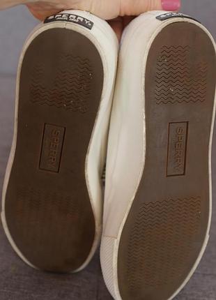 Білі кеди для дівчинки sperry 6
