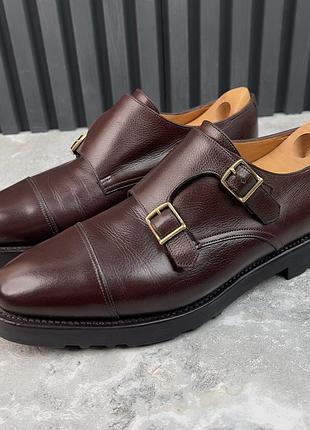 John lobb william derby monk double strap чоловічі туфлі дербі шкіра оригінал 42 eur