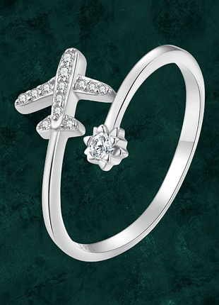 Серебряная кольца "самолет"