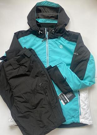 Женский горнолыжный костюм британского бренда dare 2b комплект куртка модели ice gleam ii черные горнолыжные брюки штаны crivit