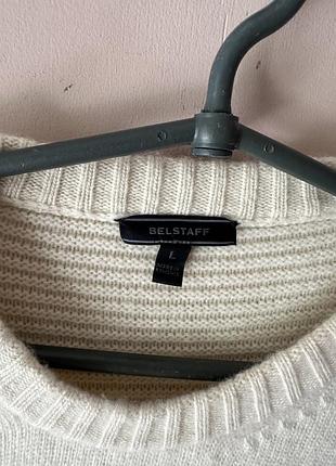 Светр belstaff - southview virgin wool and cashmere-blend sweater - men - cream 3
