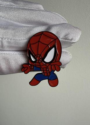 Пін значок металевий брошка  «людина-павук (spider-man, marvel) чібі супергерой»