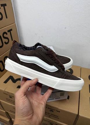 Кроссовки vans knu school brown