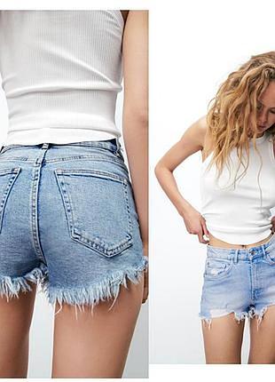 Короткие джинсовые шорты zara