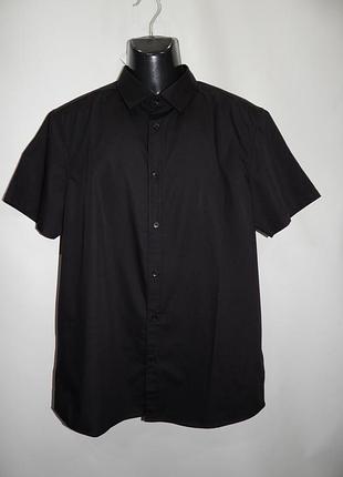 Мужская рубашка с коротким рукавом regular fit р.56 (3xl) 013kr