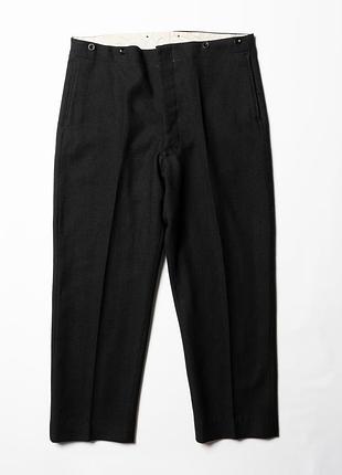 Vintage 60-70s heritage wool work double pleated trousers pants [pmh016984]