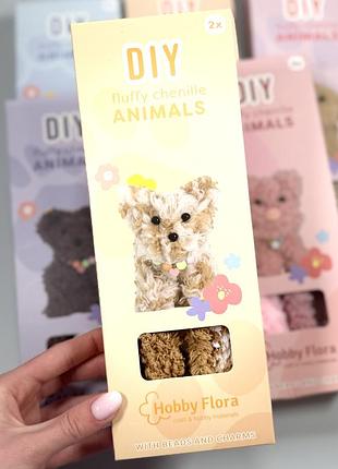 Набір для творчості diy fluffy chenille animals (мікс тваринок)