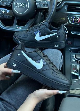 Женские кроссовки nike air force utility low black &amp; white