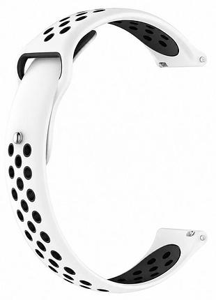 Силиконовый ремешок active air для smart watch 22mm white / black
