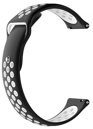 Силиконовый ремешок active air для smart watch 22mm black / white