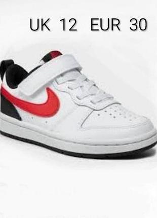 Кожаные кроссовки бренда nike court borough low made in indonesia u9 12 eur 30
