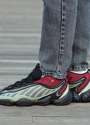 👟 кроссовки adidas yeezy 500 mib black green red / наложка bs👟