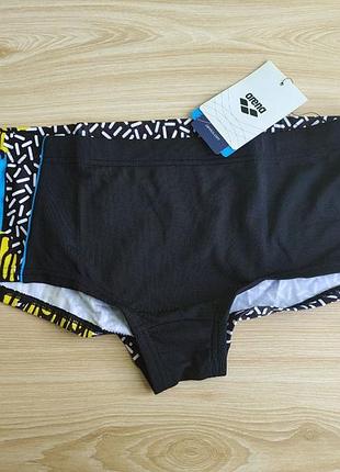 Чоловічі плавки боксери arena m crazy fries low waist short black-turquoise
