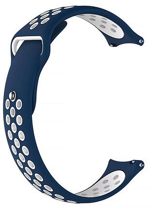 Силиконовый ремешок active air для smart watch 20mm midnight blue / white