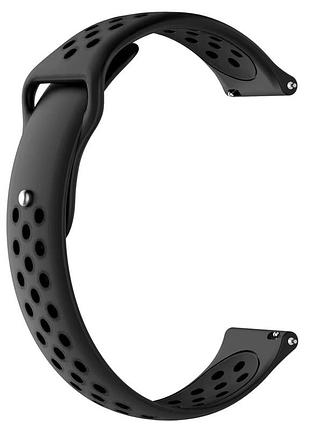 Силиконовый ремешок active air для smart watch 20mm carbon black / black