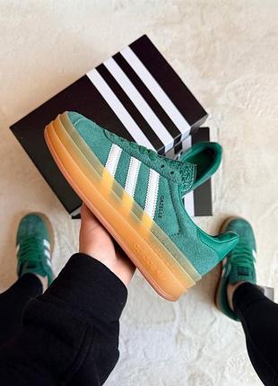 👟кросівки жіночі adidas gazelle green white👟