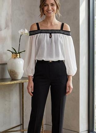 Must-have сезону: елегантна блузка в стилі boho-chic нова легка блуза в стилі бохо з відкритими плечима та вишивкою , розмір s