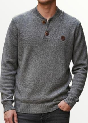 Свитер мужской Tommy hilfiger. серый шерстяной джемпер. теплая кофта зимняя