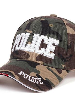 Бейсболка камуфляжная narason из хлопка с логотипом police