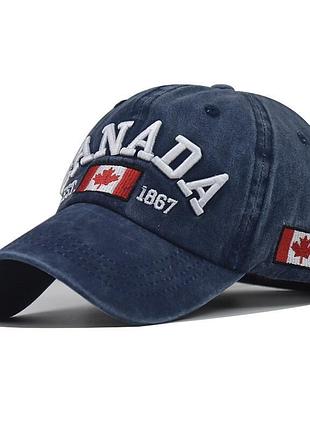 Чоловіча бейсболка narason темно-синя з лого canada