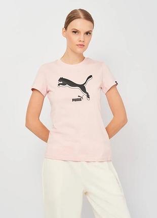 Футболка puma power logo tee 53191838 розмір м lotus