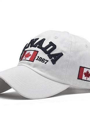 Біла унісекс бейсболка narason з лого canada