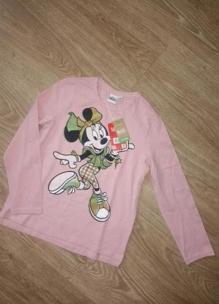 Лонгслив, реглан на девочку, minnie mouse, 9/10 лет, disney