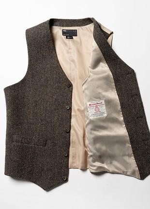 Harris tweed x asos design tweed waistcoat [bmh016989]