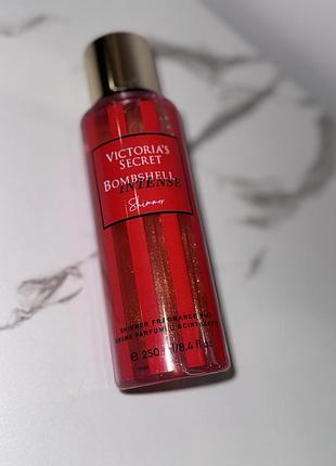 Victoria’s secret спрей парфумований з шимером 💕bombshell intence💕міст для тіла вікторія сікрет парфуми