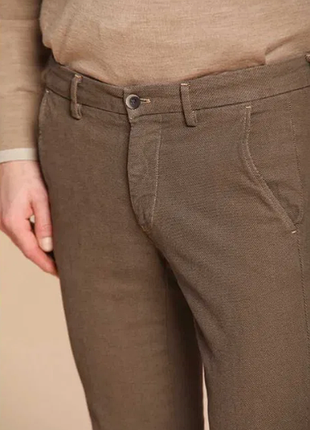 Чоловічі культові штани чінос mason's torino style, розмір l (50), slim fit, колір olive green, бавовна, оригінал