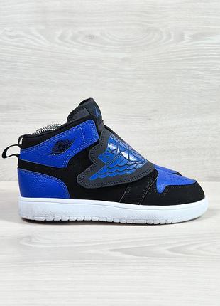 Детские высокие кроссовки на липучке sky jordan 1 оригинал, размер 34