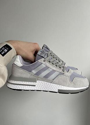 👟 кроссовки adidas zx 500 grey white / наложка bs👟