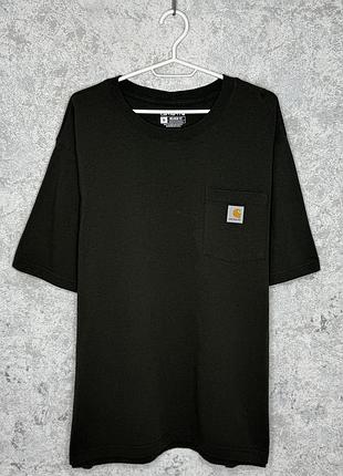 Футболка чоловіча carhartt tk3296-m relaxed fit hw ss pocket green оригінал!