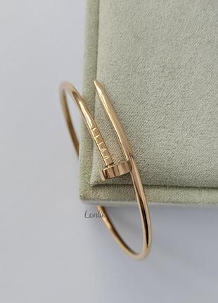 Брендовий браслет цвях тонкий в стилі картьє