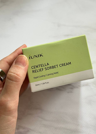 Iunik centella relief sorbet cream – крем-сорбет для лица с центеллой 50 мл